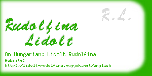 rudolfina lidolt business card